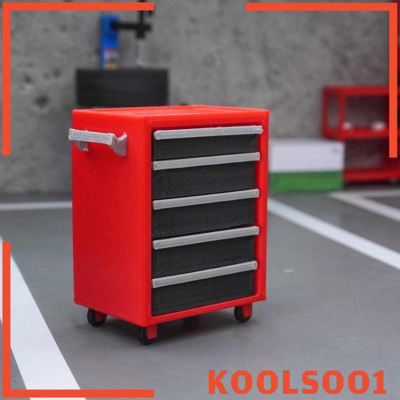 [Koolsoo1] 1 18 Scale ตู้ลิ้นชักขนาดเล็ก PP Garage Car Toy Model for Workshop Display