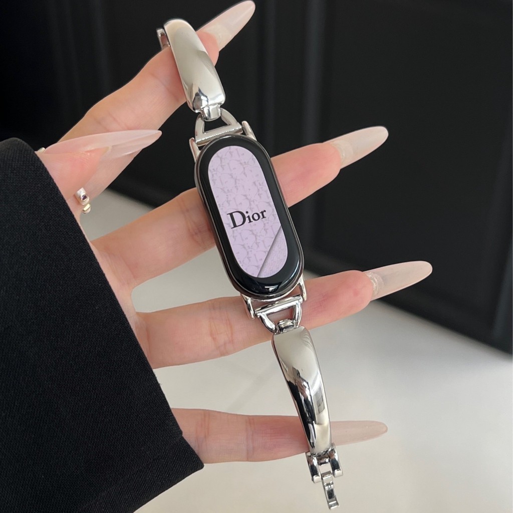 เหมาะสําหรับสร้อยข้อมือ 9 Niche D-Shaped สร้อยข้อมือสายรัดข้อมือโลหะผู้หญิง 9pro/8 Redmi watch5/4 สา