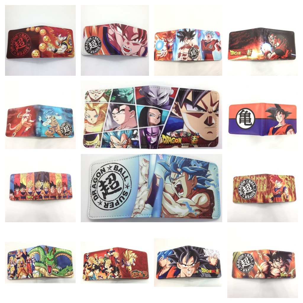 Dragon Ball Goku & Turtle Short Fold Wallet ทำจากหนังPU สำหรับบัตรและเหรียญ