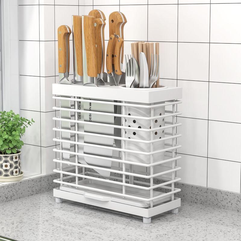 Simple Knife Holder Knife Storage Rack การเจาะ-ฟรี YQIW