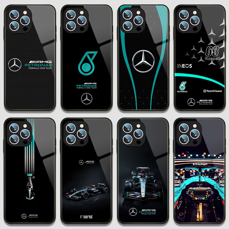 โทรศัพท์เคสโทรศัพท์ป้องกันเคสกันกระแทก Mercedes-Benz F1 Racing Fleet เคสโทรศัพท์เหมาะสําหรับ 16 Russ