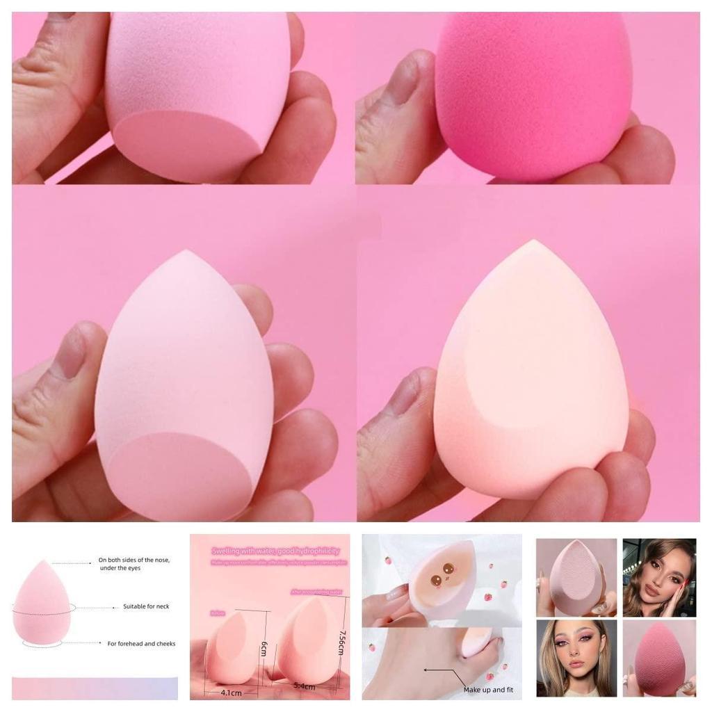 YEPPO Beauty Blender ชุด 4 เครื่องมือความงามฟองน้ํา BB ครีม Applicator Cushion Make Up ชุดฟองน้ําผิว