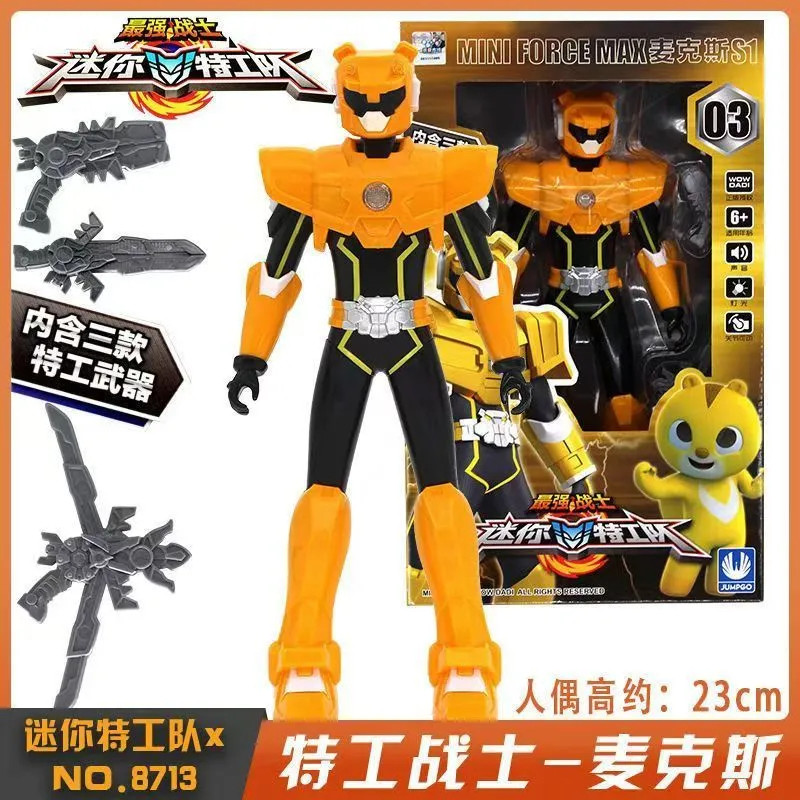 ❀Mini Agent Team Max Sound Light Deformation Action Figure เด็กเด็ก Secret Commando ของเล่น