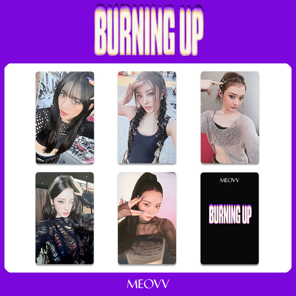 1-6pcs MEOVV การ์ด Lomo BURNING UP MY EYES เปิด VVIDE Mini อัลบั้ม Light Stick Photocards KTOWN4U SH