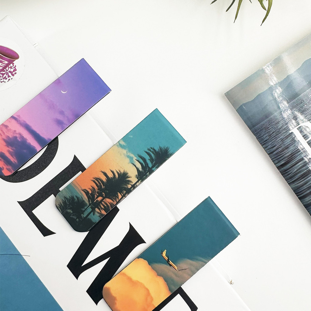 Qi Meet Magnetic Bookmark Pingquan Twilight รางวัลแม่เหล็กของขวัญนักเรียนภูมิทัศน์ Cultural Creative