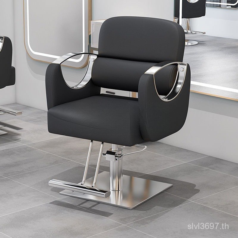 ยกเก้าอี้ร้านทําผมสุทธิหมุนร้านทําผมเก้าอี้ที่เท้าแขนพิเศษเก้าอี้ตัดผมสแตนเลสตัดผมตัดแต่งทรงผมสีแดง 