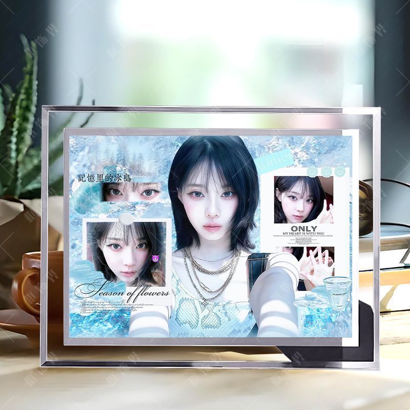 COD สไตล์ใหม่ WINTER Kim Min Ting Kim WINTER Kim Min-hyun aespa Merchanded กรอบรูปคริสตัลตกแต่งโต๊ะส