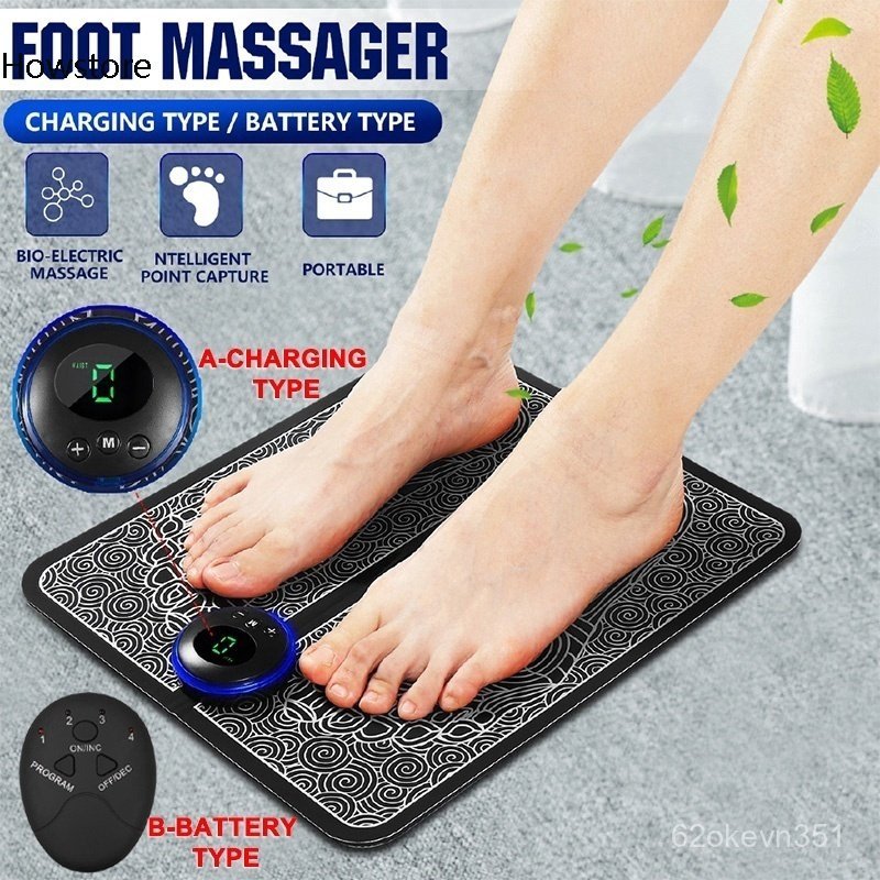 Electric EMS Foot Massage Pad Feet Acupuncture Stimulator Massager acupuncture massage foot relaxati