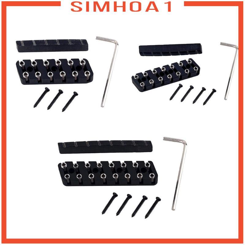 [Simhoa1] 6 String/ 7 String/ 8 String Headless Guitar Bridge & Slotted Nut Set