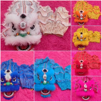 การเต้นรําสิงโตแบบกะพริบเด็กเต้นรําสิงโตขนสัตว์ประสิทธิภาพ ข้อเสนอ สิงโตหัวเต้นรํานักเรียนคู่สิงโตน้อย 9 นิ้ว