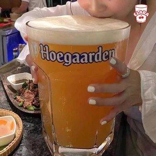 แก้วเบียร์รูปหกเหลี่ยม Hoegaarden 470/840ml | แก้วเบียร์ ปลอดสารตะกั่ว เหมาะบาร์ งานปาร์ตี้ ครอบครัว