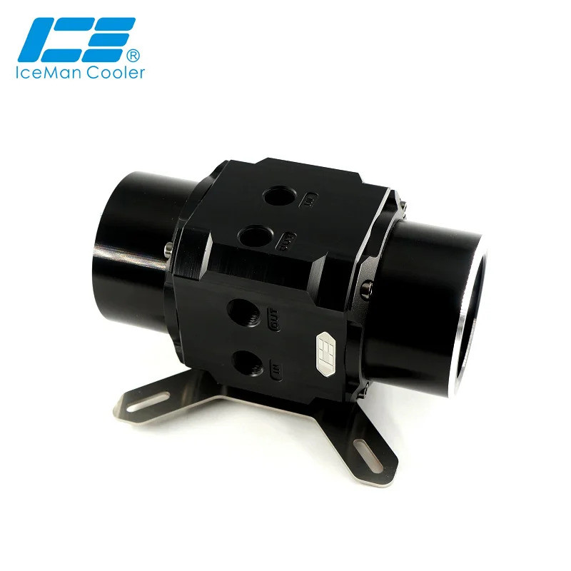 IceManCooler Dual D5 ปั๊ม Refit Kit,Double D5 ปั๊มปรับเปลี่ยนฝาครอบ,พร้อมรูพัดลม 12 ซม.,EVO Edition 