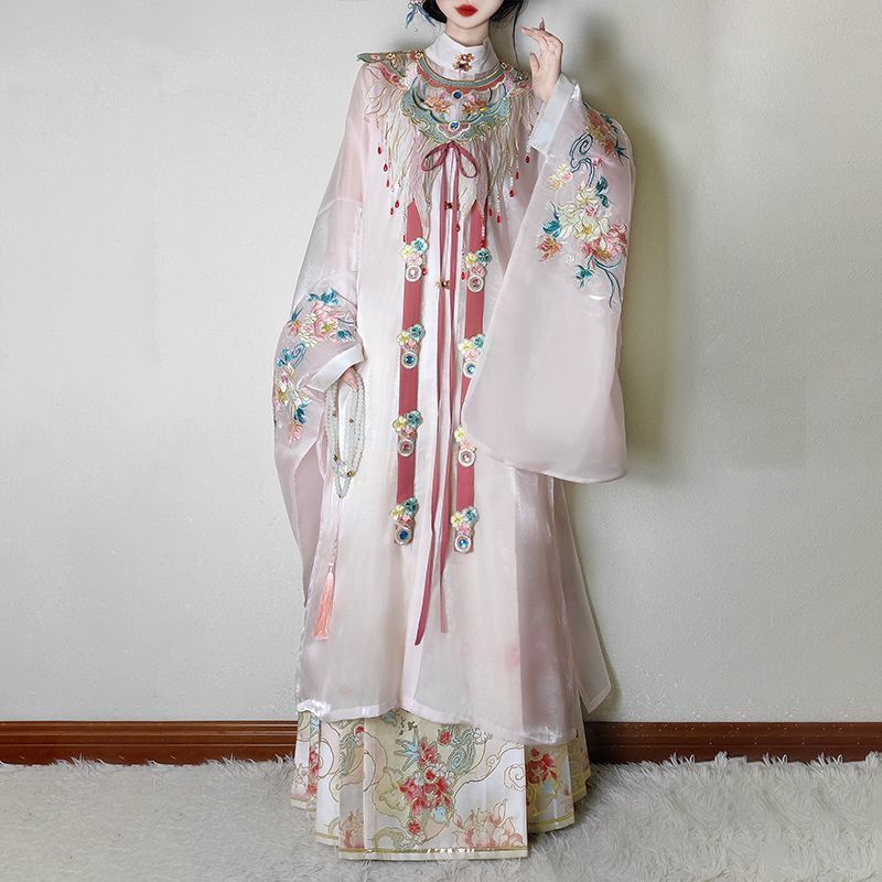 Ming cod Face Collar ดอกไม้หอมหญิง Cloud Rain ไหล่ฝุ่น Original Heavy Industry ถักกระโปรงเย็บปักถักร