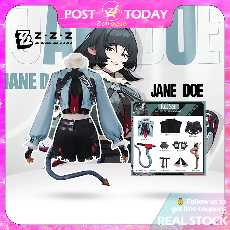 🅾️🇹🇭[พร้อมส่ง]🇹🇭 ชุดคอสเพลย์ Zenless Zone Zero Jane Doe Cosplay เกม อนิเมะ ผู้หญิง ชุดตัวละคร เซ็ตเต