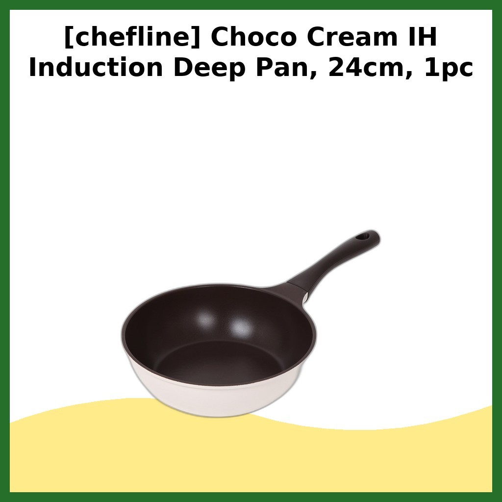 [chefline] Choco Cream IH Induction Deep Pan, 24cm, 1pc / Korean Deep Pan / Induction เข้ากันได้กับ 