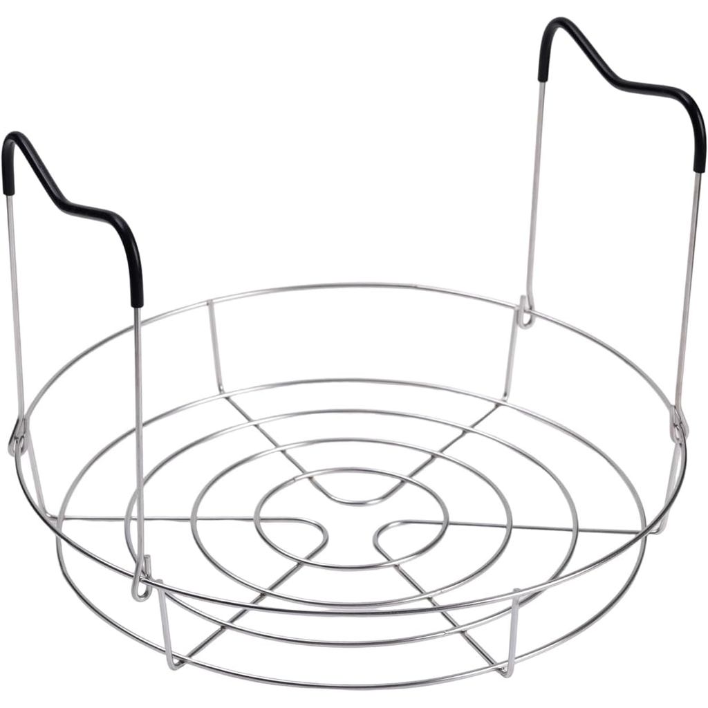 12in Silver Stainless Steel Canning Rack พร้อมที่จับซิลิโคนทนความร้อนสําหรับขวดปากปกติและปากกว้าง ใส