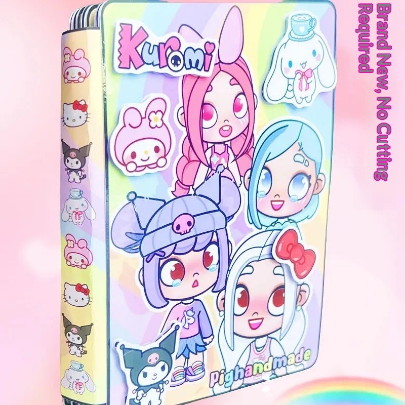 🌟💖New Kuromi Quiet Book หนังสือเงียบใหม่ ไม่ต้องตัด DIY แต่งตัว ของเล่นเปลี่ยนชุด Handmade Activity Book สำหรับเด็กหญิง Girls House Stress Relief Decompression เกมสนุก Sanrio Gift ของขวัญเด็ก