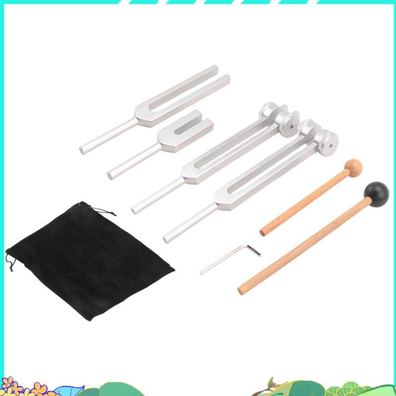 ชุดส้อมปรับแต่ง 4 ชิ้น (128Hz, 136.1Hz, MI 528Hz, 4096Hz),สําหรับ Healing Chakra,Sound Therapy,Relie