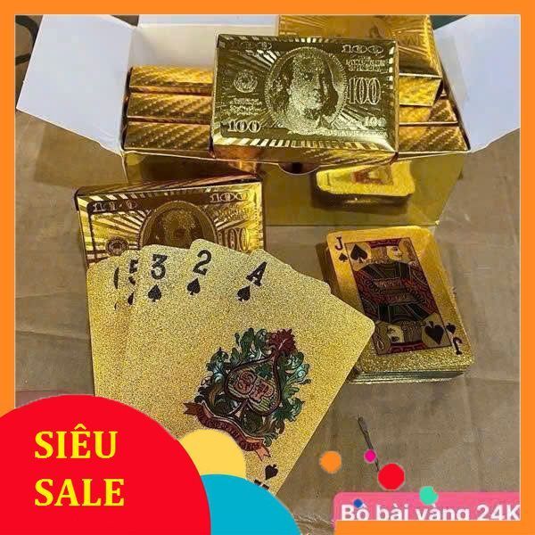 (ราคาถูกสุดๆ) Entertainment Toy 52-Card Playing Card Set คุณภาพสูง Gold-plated PVC กันน้ําและ Non-Br