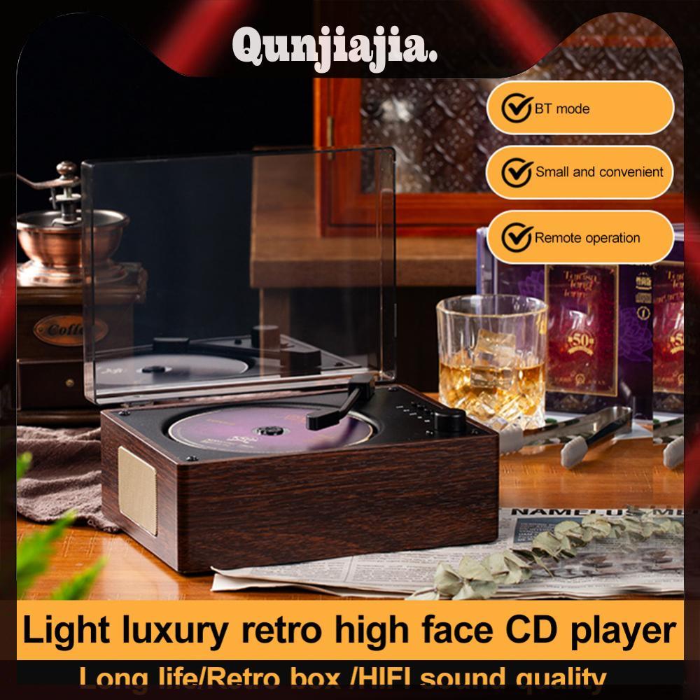 Retro CD Player ชาร์จสนับสนุน CD BT USB 3.5 มม.AUX Home เครื่องเล่นเพลงบลูทูธ 5.0 Desktop CD Player 