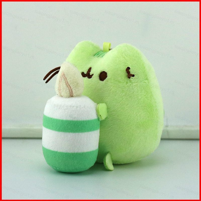 HQ Pusheen the Cat Pusheen Plushie เค้กวันเกิดน่ารักตุ๊กตากระเป๋า Charm พวงกุญแจ