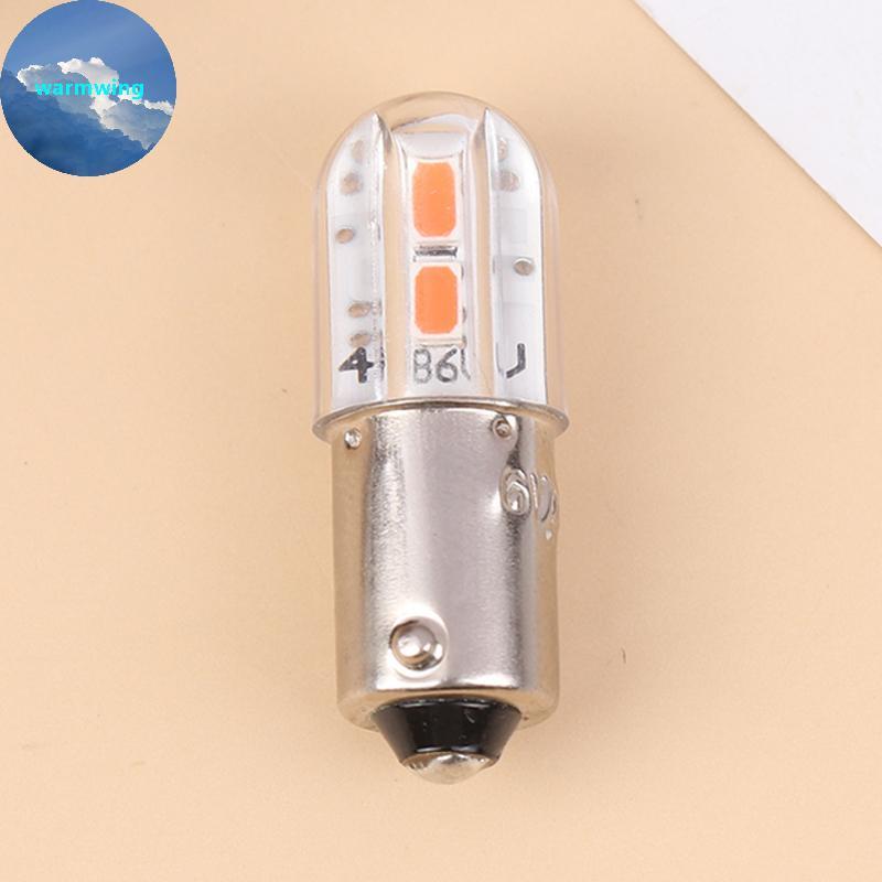 Warmwing BA9S หลอดไฟ LED 6V อัพเกรดหลอดไฟ 4LED โคมไฟสําหรับไฟฉายไฟหน้ามอเตอร์จักรยานเครื่องมือหลอดไฟ