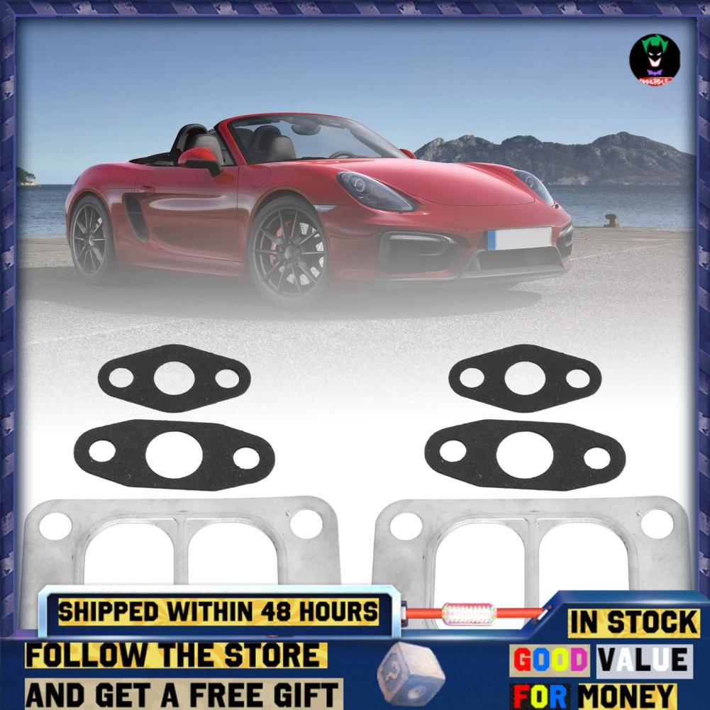 Sinhopsa Turbo ปะเก็นชุดชุดติดตั้งติดตั้งง่าย 2 ชิ้นโลหะกระดาษเทอร์โบชาร์จเจอร์สำหรับ HX35 HX35W HX4