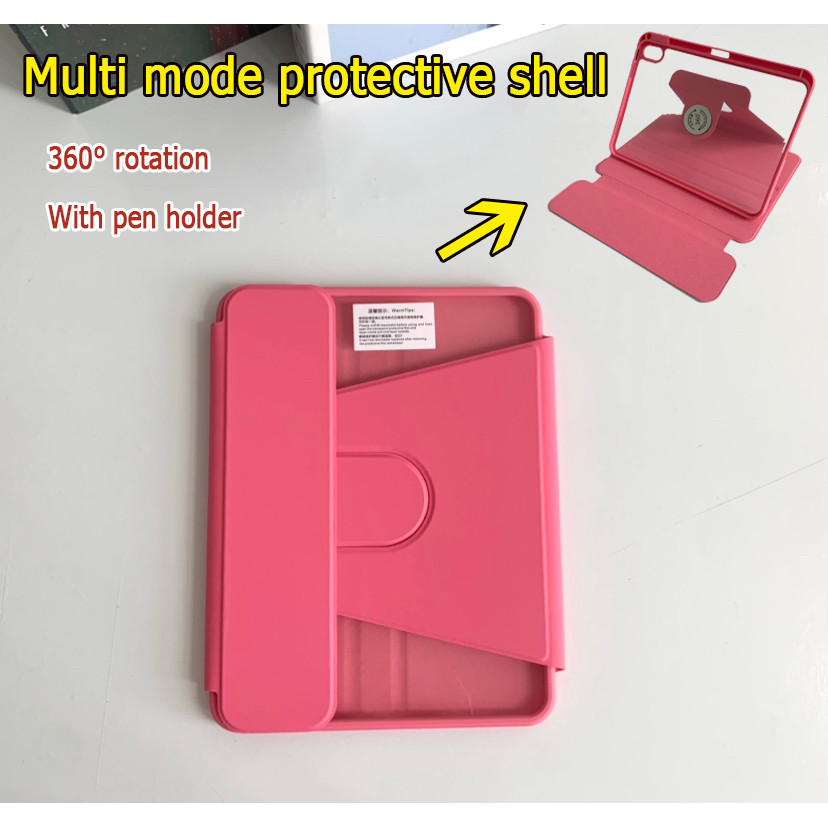 เปลือกป้องกันการหมุน 360 °แบบถอดได้ for Gen10/11 A16 Gen7/8/9 Air4/5 Air6/7 Gen5/6 Pro11 Pro12.9/13 พร้อมที่ใส่ปากกา