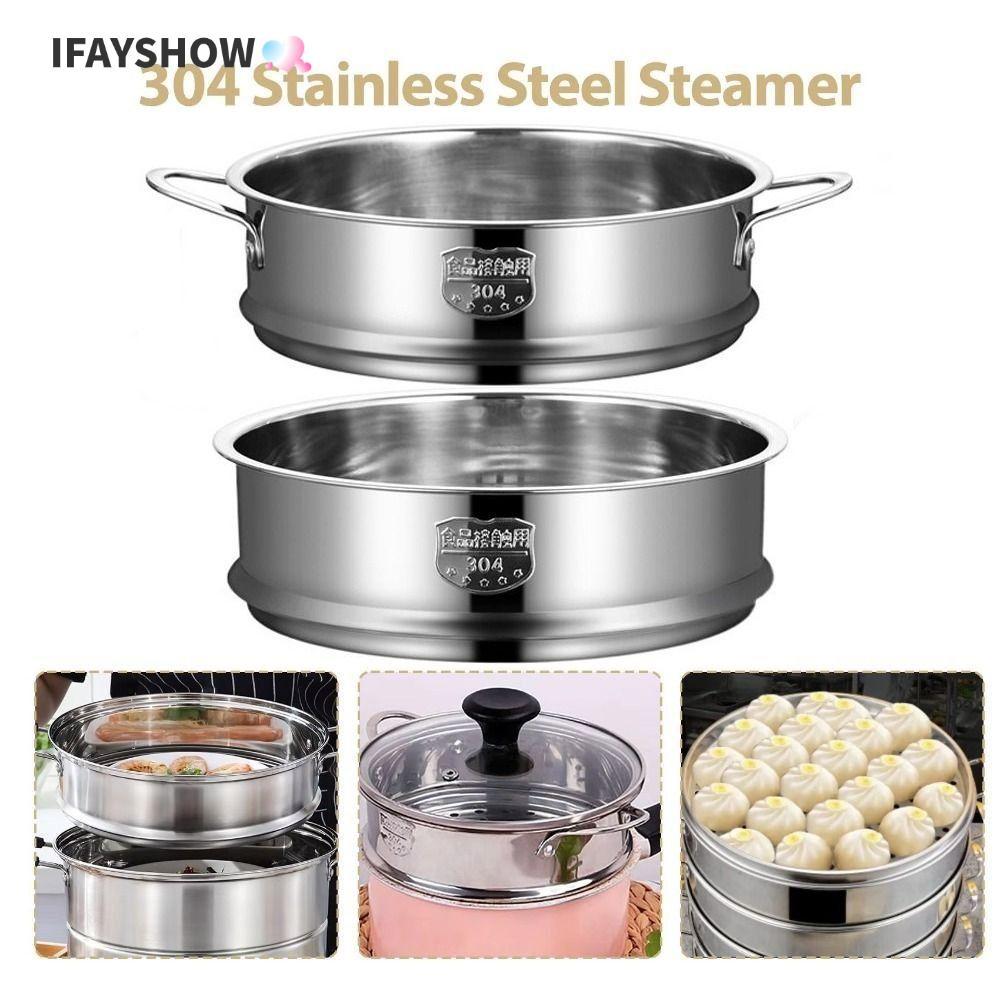 IFAYSHOW ตะกร้านึ่ง, 16-32 ซม. 304 ชั้นวางไอน้ําอาหารสแตนเลส, ทนทาน ข้น กรองหนาปลอดภัยวัสดุตะกร้าท่อระบายน้ําใช้ในครัว