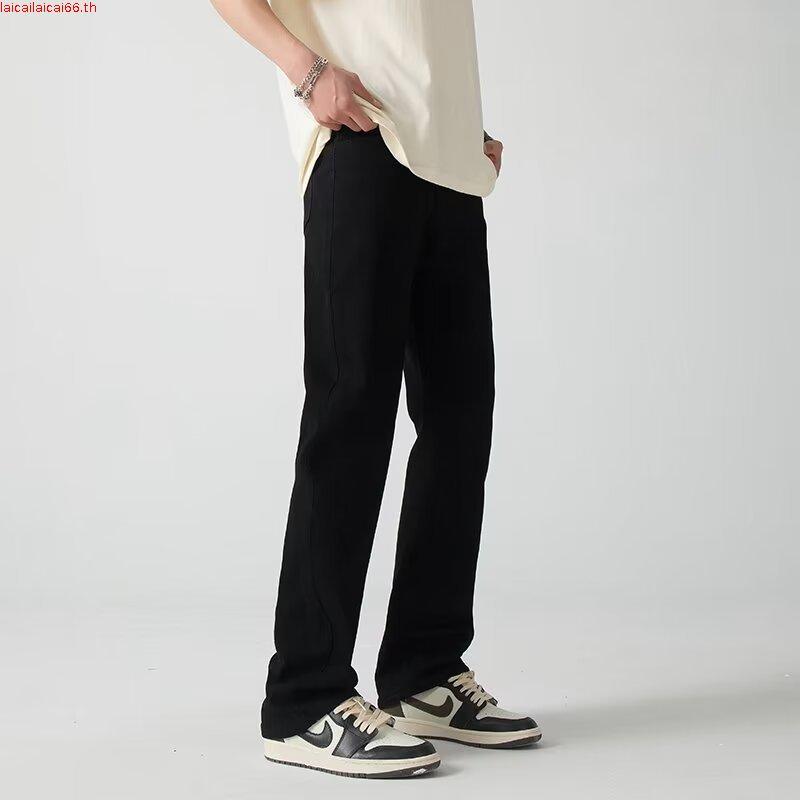 Mc JEANS กางเกงยีนส์ผู้ชาย กางเกงยีนส์ แม็ค แท้ ผู้ชาย กางเกงยีนส์ขายาว ขาตรง สีดำ ทรงสวย ใส่สบาย รุ