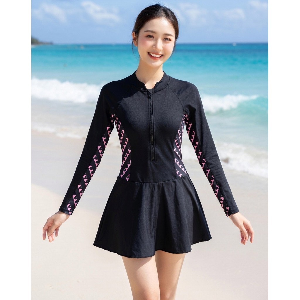 ชุดว่ายน้ำวันพีช ชุดเซ็ตชิ้นเดียว ชุดเซ็ตชิ้นเดียว มีฟองน้ำ รุ่น39089  ชุดว่ายน้ำกระโปรง ผู้หญิง ชุดว่ายน้ำผู้หญิง