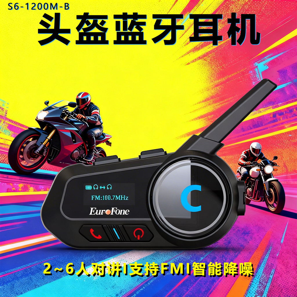 Cool LED Display Screen Motorcycle Helmet Bluetooth Headset6Group intercom waterproof cycling helmet