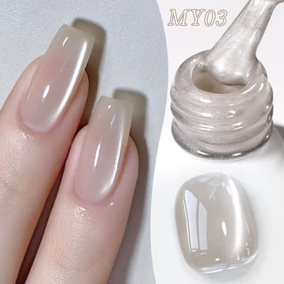 【Local】BORN PRETTY สีขาวสีเทาแม่เหล็กเจลเล็บน้ําแมวตาเล็บเจล Soak Off UV LED Varnis กึ่งถาวร