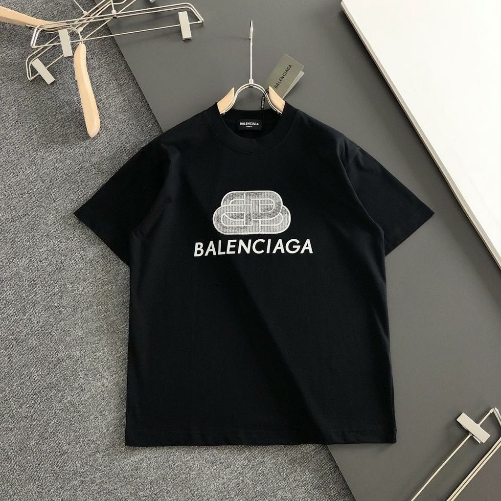 7J95 BAL* Fashionable Embroidered Letters logo Round neck, short sleeve, loose and casual T Shirt