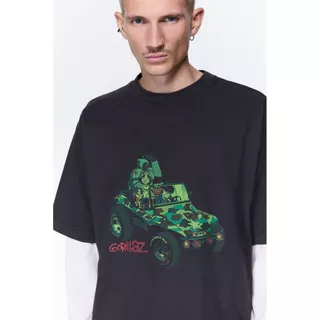 H&M(เอชแอนด์เอ็ม) เสื้อยืดทรงโอเวอร์ไซส์ Men Oversized Fit T-shirt 1159823_16