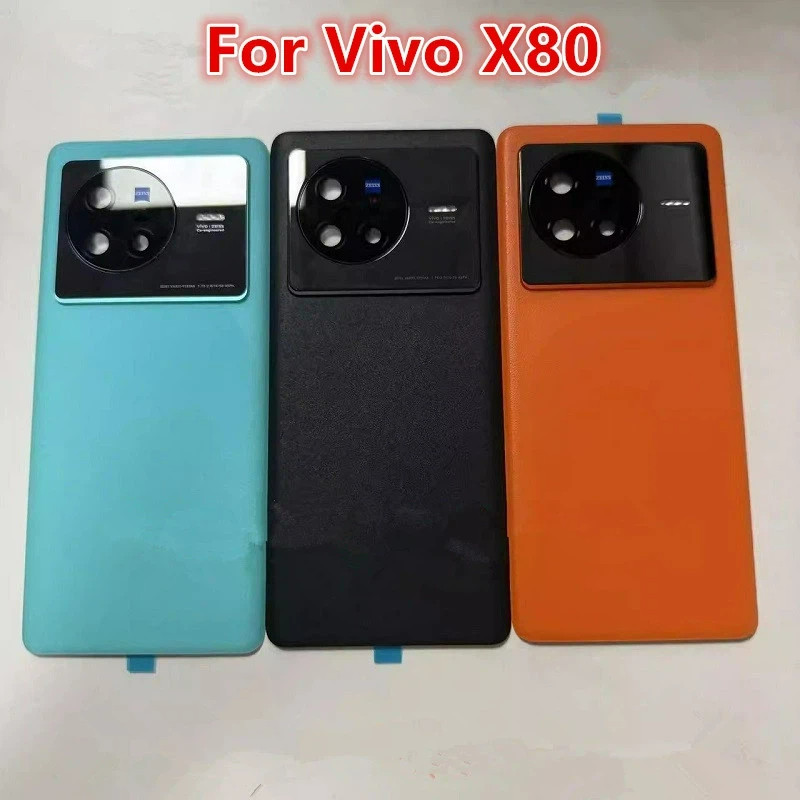 สําหรับ Vivo X80 5G แบตเตอรี่ฝาหลังประตูโทรศัพท์ด้านหลัง x80 pro x80pro
