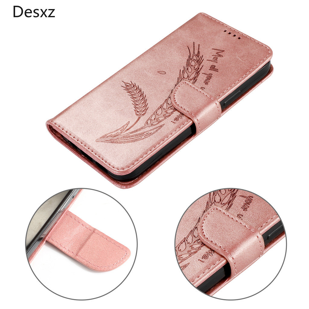 Desxz เคสโทรศัพท์สําหรับ Tecno Spark 40 Pro Plus Spark 40C KM4k KM5 KM6 KM7 ข้าวสาลีหูปกหนัง Flap สไ