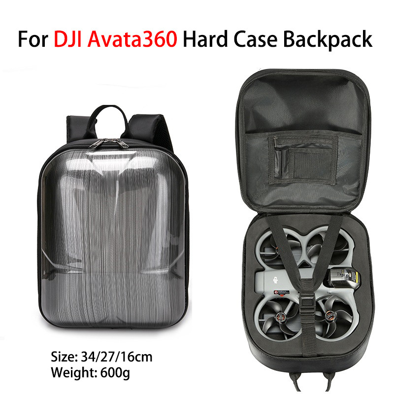 สําหรับ DJI Avata360 เครื่องเดียวกระเป๋าเป้สะพายหลังเปลือกแข็ง RC 2 รีโมทคอนโทรลกระเป๋าเป้สะพายหลังกลางแจ้ง Avata360 พาโนรามา drone ชุดอุปกรณ์เสริม