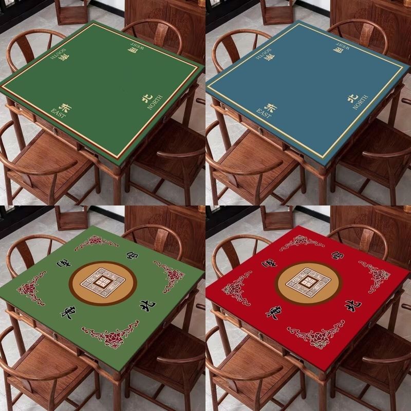 Mahjong Mat ผ้าปูโต๊ะหนา Muffler Hand Rubbing Poker Table Mat Square ทนต่อการสึกหรอ Dirt-Resistant C