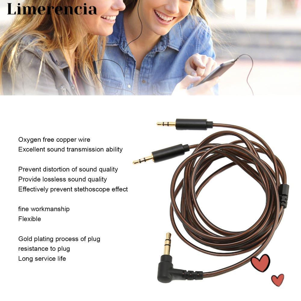 LIMERENCIA สายหูฟัง, 3.5 มม.ถึง Dual 2.5 มม.สาย Aux, 120 ซม./47.2in อัพเกรดสายสัญญาณเสียงสําหรับ Hif