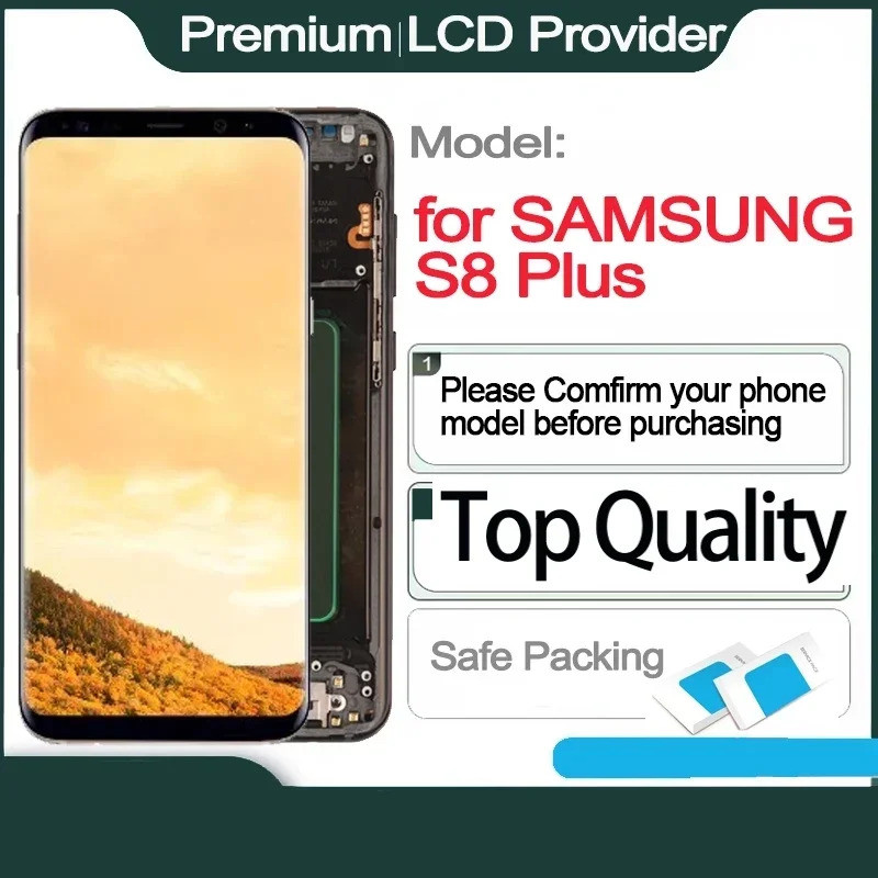 เปลี่ยน LCD AMOLED สําหรับ SAMSUNG S8 Plus, หน้าจอสัมผัส, SM-G955, G955F, SM-G955FD, จอแสดงผล SM-G95