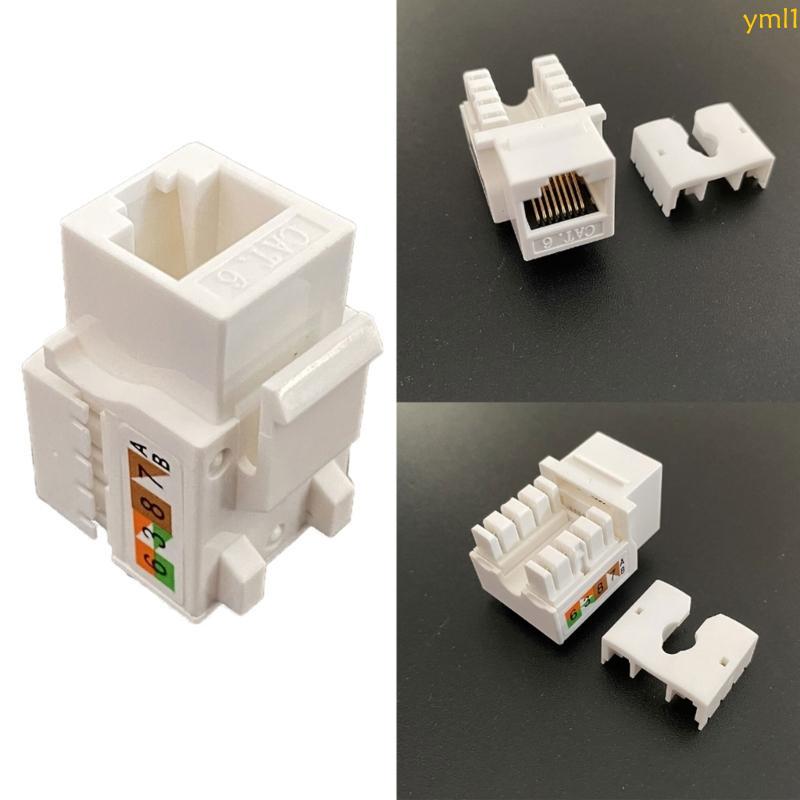 Yml1 Ethernet แผ่นผนัง Keystone แจ็คแผ่น RJ45 Keystone Coupler ใส่หญิง Cat6 Keystone แจ็ค