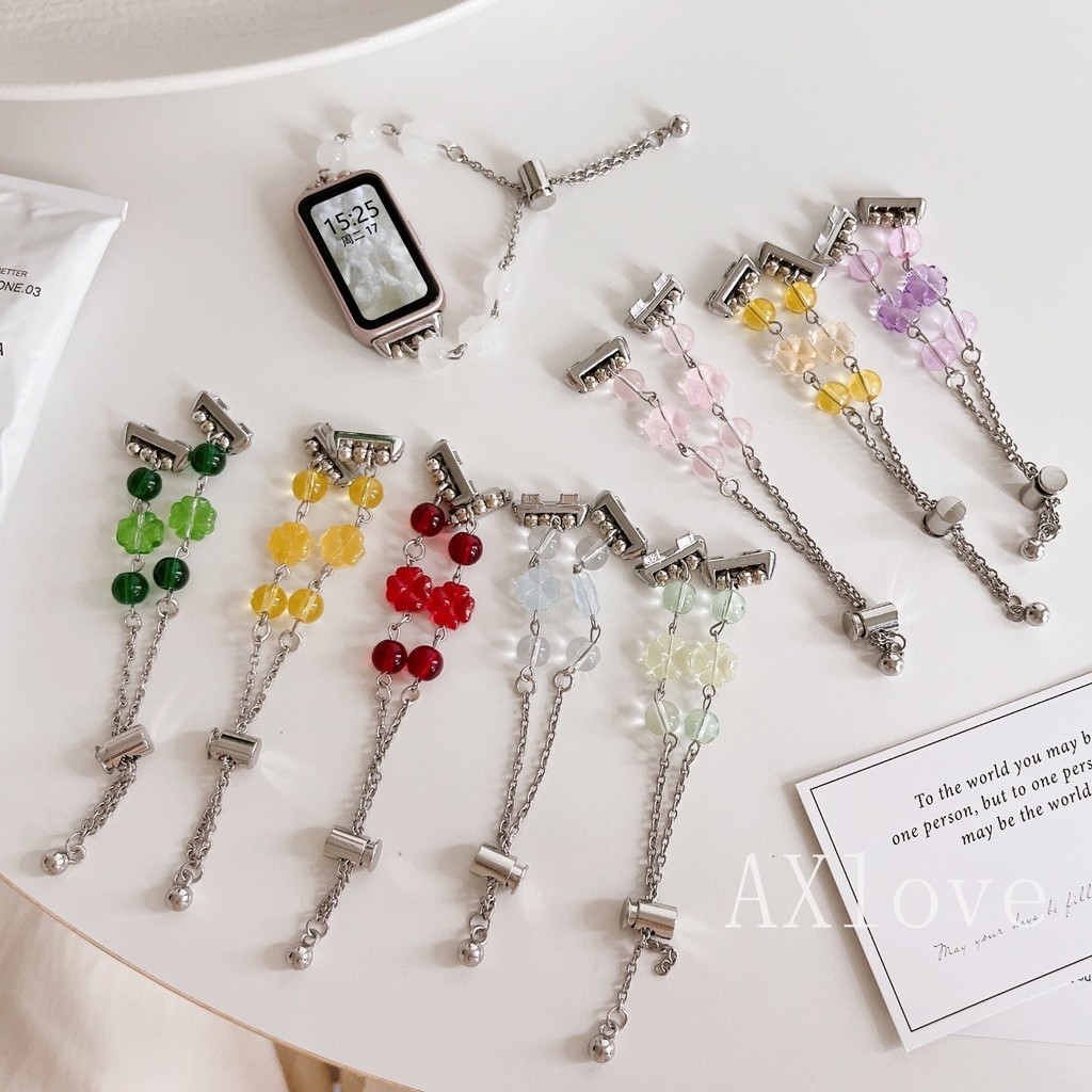 สายรัดสีสันสดใสสําหรับ Huawei Band 11 Pro 10 9 8 สายรัดข้อมือโซ่โลหะสําหรับนาฬิกา Huawei Fit 3 4Pro สร้อยข้อมืออุปกรณ์เสริม