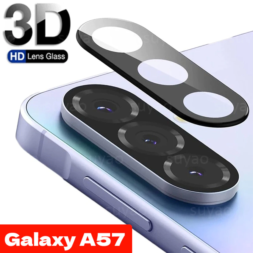 สําหรับ Samsung Galaxy A57 A37 A27 5G 2026 เลนส์โทรศัพท์ 3D สีดําป้องกัน HD SamsungA57 SamsungA37 A17 A07 A56 กระจกนิรภัยป้องกัน 9H กล้องฟิล์มความแข็ง Anti Scratch ฝาครอบ