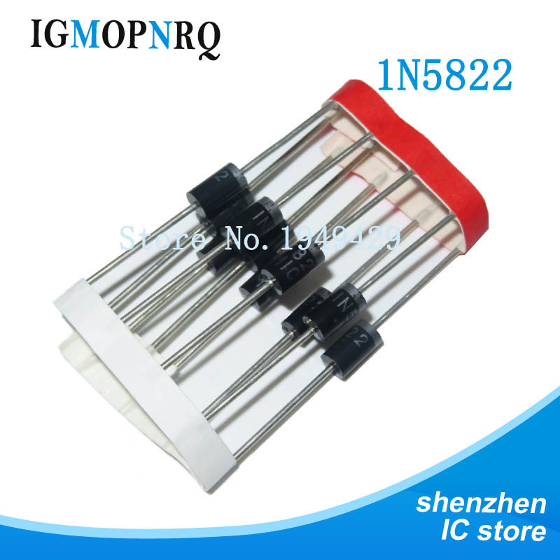 20PCS 1N5822 DO-27 IN5822 Schottky ไดโอด 3A 40V DIP อิเล็กทรอนิกส์