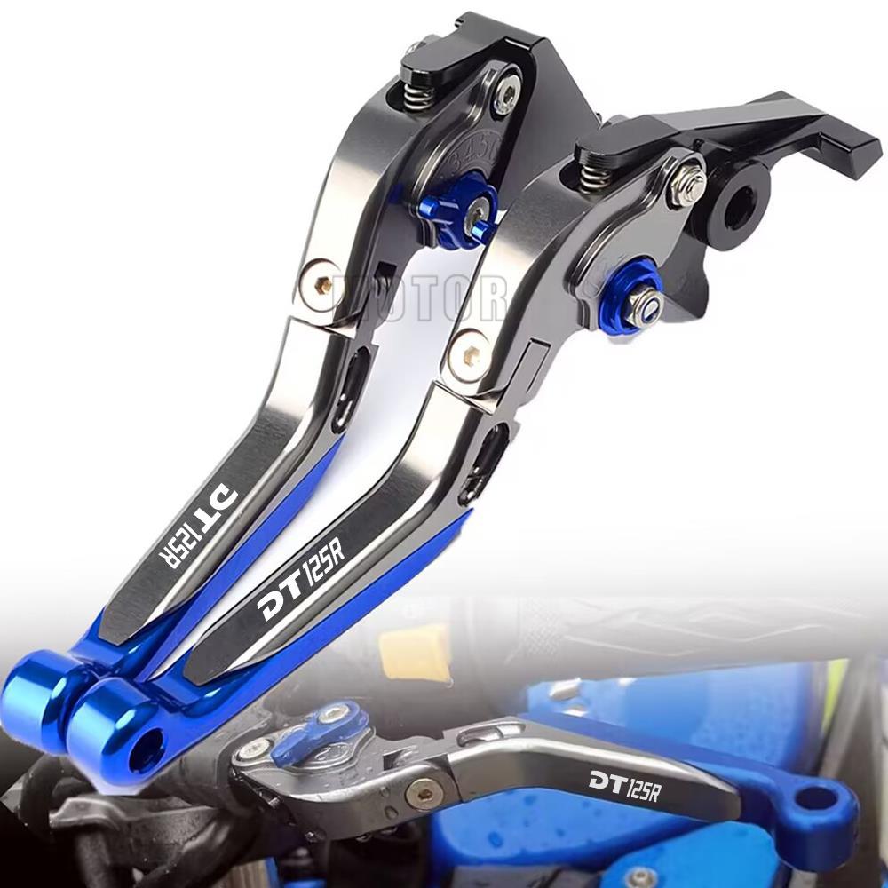 Eปรับพับที่จอดรถเบรคคลัทช์มือจับรถจักรยานยนต์สำหรับ Yamaha DT 125R DT125R 2000-2004 2001 2002 2003