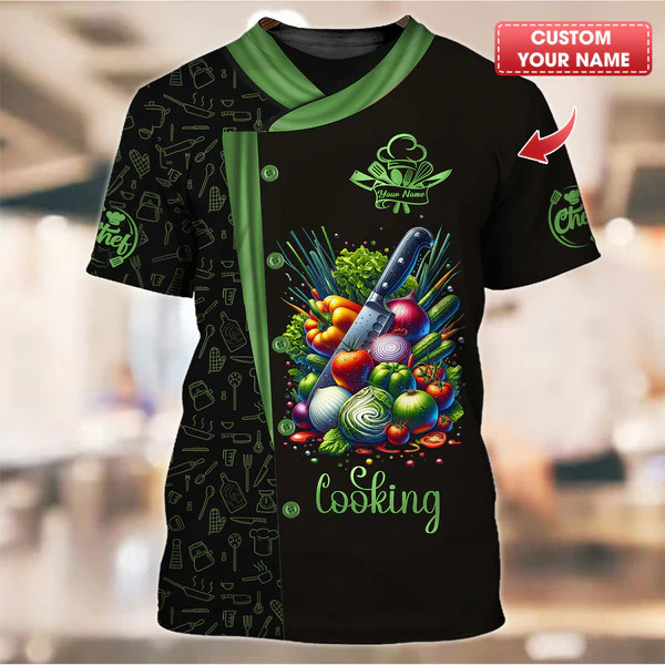 2025 ออกแบบใหม่ Chef 3D พิมพ์ T เสื้อส่วนบุคคล Customzed