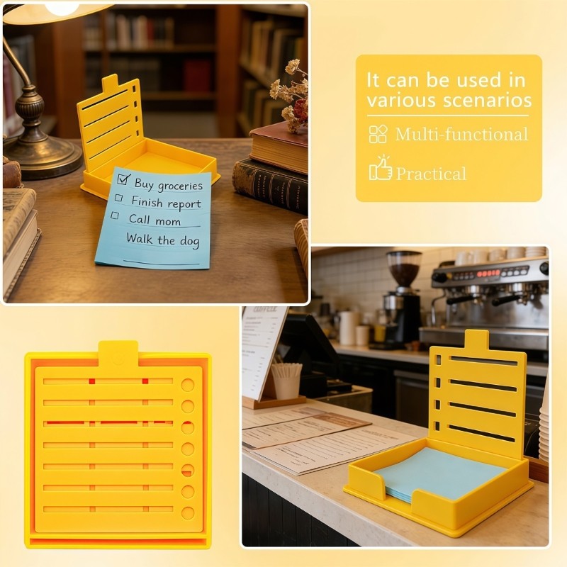 WIT Multifunctional Stencil Organizer Sticky Note Stencil สําหรับ Sticky Note พร้อมฐาน