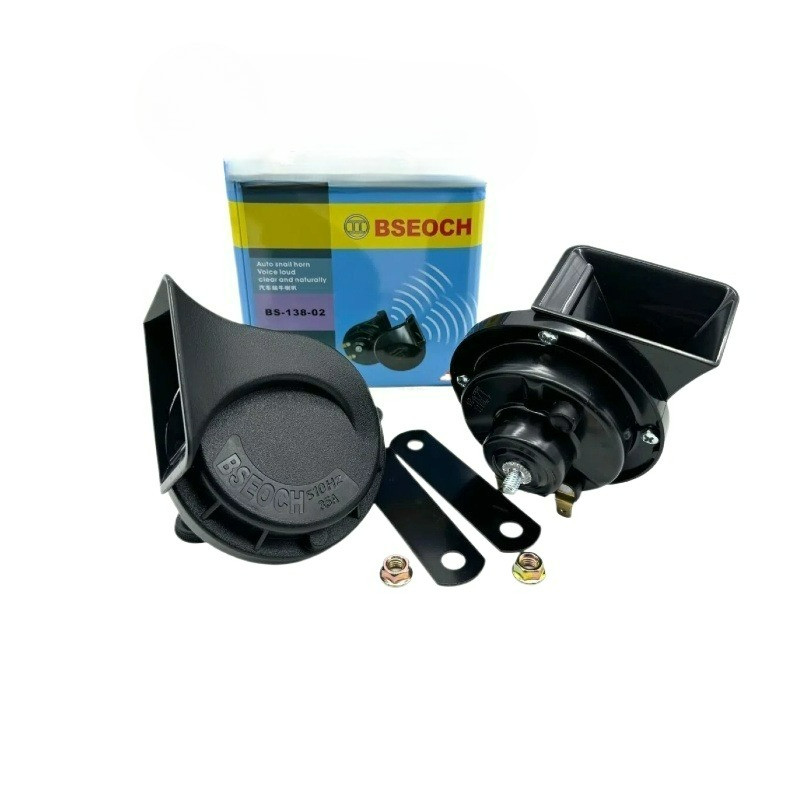 แท้ 1คู่แตรหอยโข่ง BSEOCH แตรรถยุโรป แตรBMW แตรรถยนต์12V ฟรีสายกราวด์2เส้น EC12-C กันน้ำ