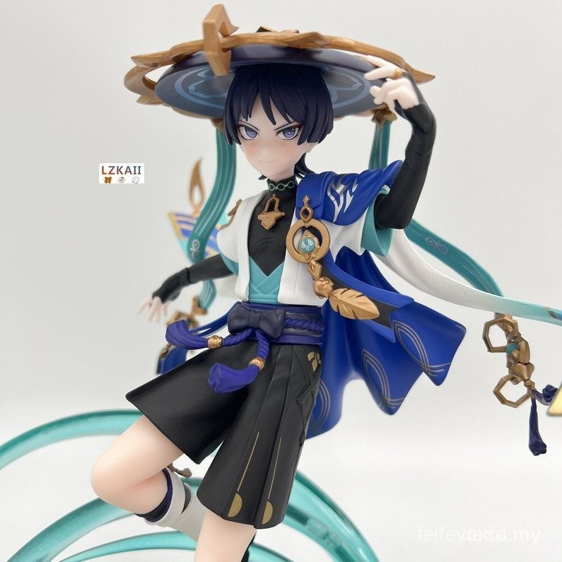 หมวกไม้ไผ่ Genshin Impact Wanderer ขนาด 25 ซม. อะนิเมะรูป Balladeer Kabukimono Scaramouche Shenhe Na